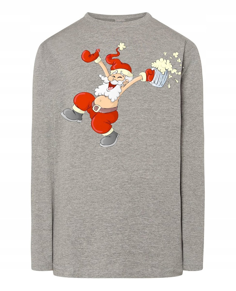 Świąteczny Longsleeve nadruk Pijany Mikołaj R.L