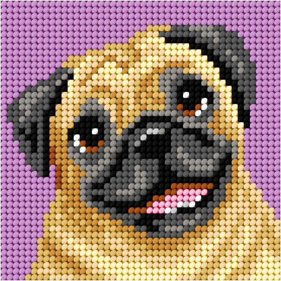 Haft. Moje pierwsze wyszywanie - Mops