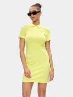 Sukienki - Tommy Hilfiger Sukienka codzienna 1985 WW0WW37853 Żółty Slim Fit - miniaturka - grafika 1