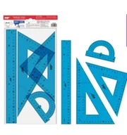 Przybory szkolne - MP PA144C zestaw geometryczny 4 elementowy - miniaturka - grafika 1