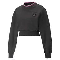 Bluzy damskie - Bluza damska Puma SWXP CREW NECK czarna 53356201-M - miniaturka - grafika 1