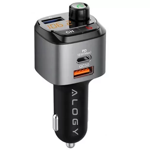 Transmiter samochodowy FM Alogy Ładowarka USB QC 3.0 + USB-C PD Bluetooth odtwarzacz MP3 - Pozostałe akcesoria do telefonów - miniaturka - grafika 4
