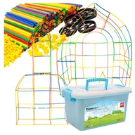 Klocki - Duże klocki słomki konstrukcyjne 600 elementów edukacyjne Picasso Tiles - miniaturka - grafika 1