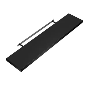 Półka ścienna Wisząca 70cm Czarna + Wspornik - Półki do salonu - miniaturka - grafika 1