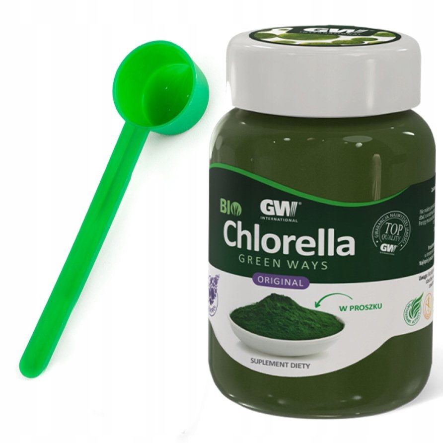Green Ways Bio Chlorella 330g (1320 tabletek) Bio Jęczmień 300g dodatki