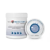 Pielęgnacja uszu i oczu zwierząt - JM SANTE Vet Protector Uszy Wipes - nakładki na palec do czyszczenia uszu dla psa, kota i innych zwierząt - 50 szt. - miniaturka - grafika 1