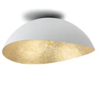 Lampy sufitowe - Kopułowy plafon do salonu SOLARIS 40612 Sigma żywicowy biały złoty - miniaturka - grafika 1