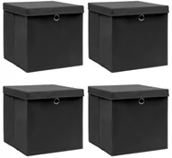 Pudła i pojemniki do przechowywania - Komplet 4 czarnych składanych pudełek K1-S98 - miniaturka - grafika 1