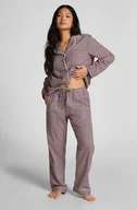 Bielizna nocna - Hunkemöller Flanelowe spodnie od piżamy Fioletowy - miniaturka - grafika 1