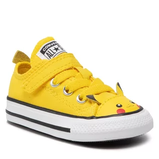 Buty dla chłopców - Trampki Converse - Ctas 1V Ox A01231C Vibrant Yellow/Black/White - grafika 1