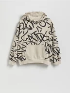 Bluzy dla chłopców - Reserved - Bluza oversize - beżowy - miniaturka - grafika 1