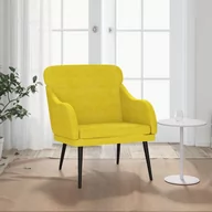 Fotele - Lumarko Fotel, żółty, 63x76x80 cm, obity aksamitem - miniaturka - grafika 1