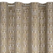 Zasłony - Euro Firany Zasłona Gotowa 140 x 250 Przelotka Laura Beż+Złoty 1218084 - miniaturka - grafika 1