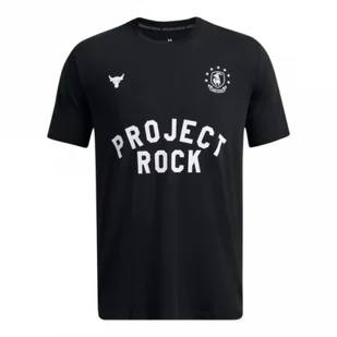 Męska koszulka treningowa Under Armour Project Rock Ss Boh - czarna - UNDER ARMOUR - Koszulki sportowe męskie - miniaturka - grafika 1