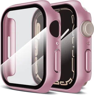 ETUI OCHRONNE ZEGAREK APPLE WATCH SERIES 7 45mm RÓŻOWE 2 SZTUKI SOLIDNE - Akcesoria do smartwatchy - miniaturka - grafika 1