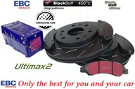 Tarcze hamulcowe - Przednie klocki Ultimax2 + NACINANE tarcze hamulcowe 330mm EBC seria USR Cadillac Escalade AWD 2007-2008 - miniaturka - grafika 1