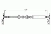Przewody hamulcowe - Bosch Przewód hamulcowy giętki BOSCH 1987481398 1987481398 - miniaturka - grafika 1