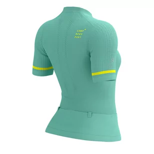 COMPRESSPORT Koszulka kompresyjna do biegania damska TRAIL POSTURAL SS TOP shell blue - Koszulki sportowe męskie - miniaturka - grafika 4