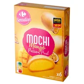 Lody i desery lodowe - Carrefour Sensation Mochi Sorbet z mango i marakui w cieście ryżowym 210 ml - miniaturka - grafika 1