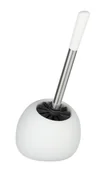 Akcesoria do wc - Matowa biała ceramiczna szczotka do WC Wenko Polaris - miniaturka - grafika 1