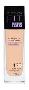 Maybelline Fit Me! Podkład rozświetlający Luminous&Smooth nr 130 Buff Beige 30ml 124064 - Podkłady do twarzy - miniaturka - grafika 1
