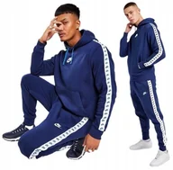 Dresy męskie - MĘSKI KOMPLET BLUZA+ SPODNIE BAWEŁNA CIEPŁY DM6838 GRANAT r. M - miniaturka - grafika 1