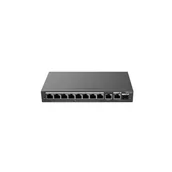 Switche - Ruijie Networks RG-ES210GS-P łącza sieciowe Zarządzany L2 Gigabit Ethernet (10/100/1000) Obsługa PoE Czarny RG-ES210GS-P - miniaturka - grafika 1