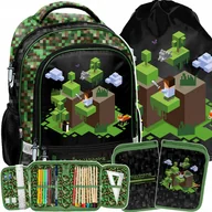 Plecaki szkolne i tornistry - Plecak Minecraft Szkolny Zestaw 3w1 Gaming Gry Do 1 Klasy Dla Chłopaków - miniaturka - grafika 1