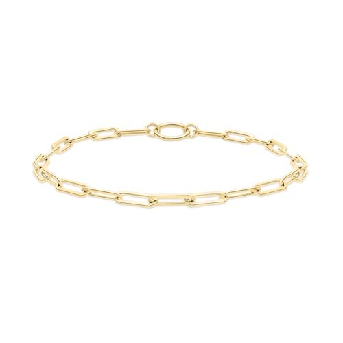 Tamaris Anklet – elegancki łańcuszek na stopę z polerowanej stali nierdzewnej – złoto IP – łańcuszek z ogniwami regulowany do 25 cm – wodoodporny i przyjazny dla skóry