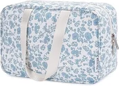 Kosmetyczki, organizery i kuferki - Pełnowymiarowa Duża Kosmetyczka Podróżna Z Małym Niebieskim Kwiatem - miniaturka - grafika 1