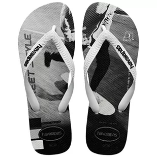 Havaianas Męskie klapki Hype WhiteWhiteBlackBlack, białe/czarne/czarne, 6/7 UK, Biały biały czarny - Klapki i japonki męskie - miniaturka - grafika 1