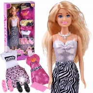 Lalki dla dziewczynek - Anlily modna Lalka + sukienki buty torebka ZA4303 - miniaturka - grafika 1
