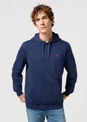 Bluzy męskie - felpa uomo wrangler 112350542 sign off hoodie navy - miniaturka - grafika 1