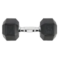 Hantle i ciężarki - HMS, Hantla gumowana sześciokątna HEX PRO 10kg - miniaturka - grafika 1