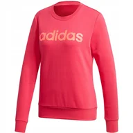 Bluzy damskie - Bluza damska adidas Essentials Linear Crewneck różowa GD2955 2XS - miniaturka - grafika 1