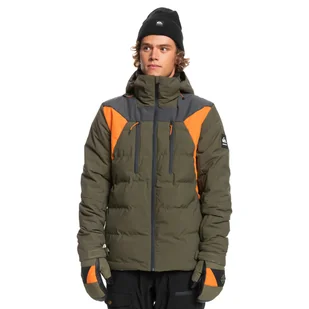 Męska Kurtka ocieplana QUIKSILVER THE EDGE M SNJT CRE0 EQYTJ03387-CRE0 – Zielony - Kurtki narciarskie - miniaturka - grafika 1