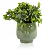 Sztuczne kwiaty - Roślina kwiat w donicy jak żywa, doniczka twarz, 29 cm, ozdoba domu - miniaturka - grafika 1