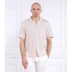 Calvin Klein Lniana koszula CUBAN | Regular Fit - Koszule męskie - miniaturka - grafika 1