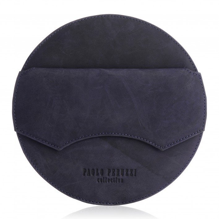 Torebka Damska Na Ramię Skórzana Okrągła Mała Vintage Paolo Peruzzi T-92-Db