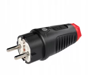 PCE Wtyczka gumowa 16A 2P+Z 230V UNI-SCHUKO IP54 TAURUS2 0521-sr 0521-sr - Gniazdka elektryczne - miniaturka - grafika 1