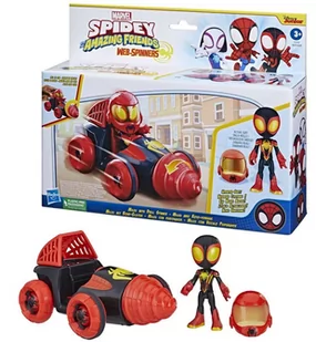 Spider-Man, Spidey i Super-Kumple Pojazd Tematyczny - Miles i Drill Spinner, F72535 - Samochody i pojazdy dla dzieci - miniaturka - grafika 1