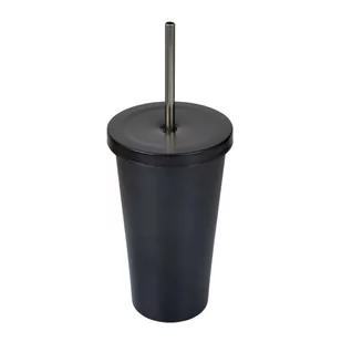 Kubek termiczny ze słomką Casno Gloomy Black - 510 ml - Kubki termiczne - miniaturka - grafika 1