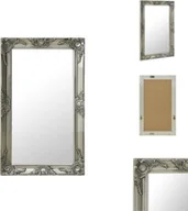 Lustra - vidaXL Lustro ścienne w stylu barokowym 50x80 cm srebrne - Lustro - miniaturka - grafika 1