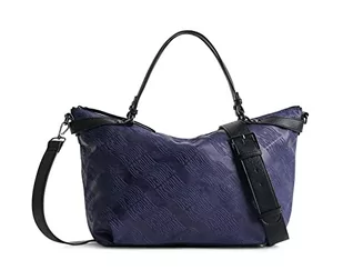 Desigual Women's Bag_LOGORAMA LIBIA 5031 Azul Noche, niebieski - Torebki damskie - miniaturka - grafika 1