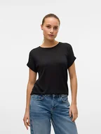 Koszulki i topy damskie - Vero Moda Koszulka w kolorze czarnym - miniaturka - grafika 1