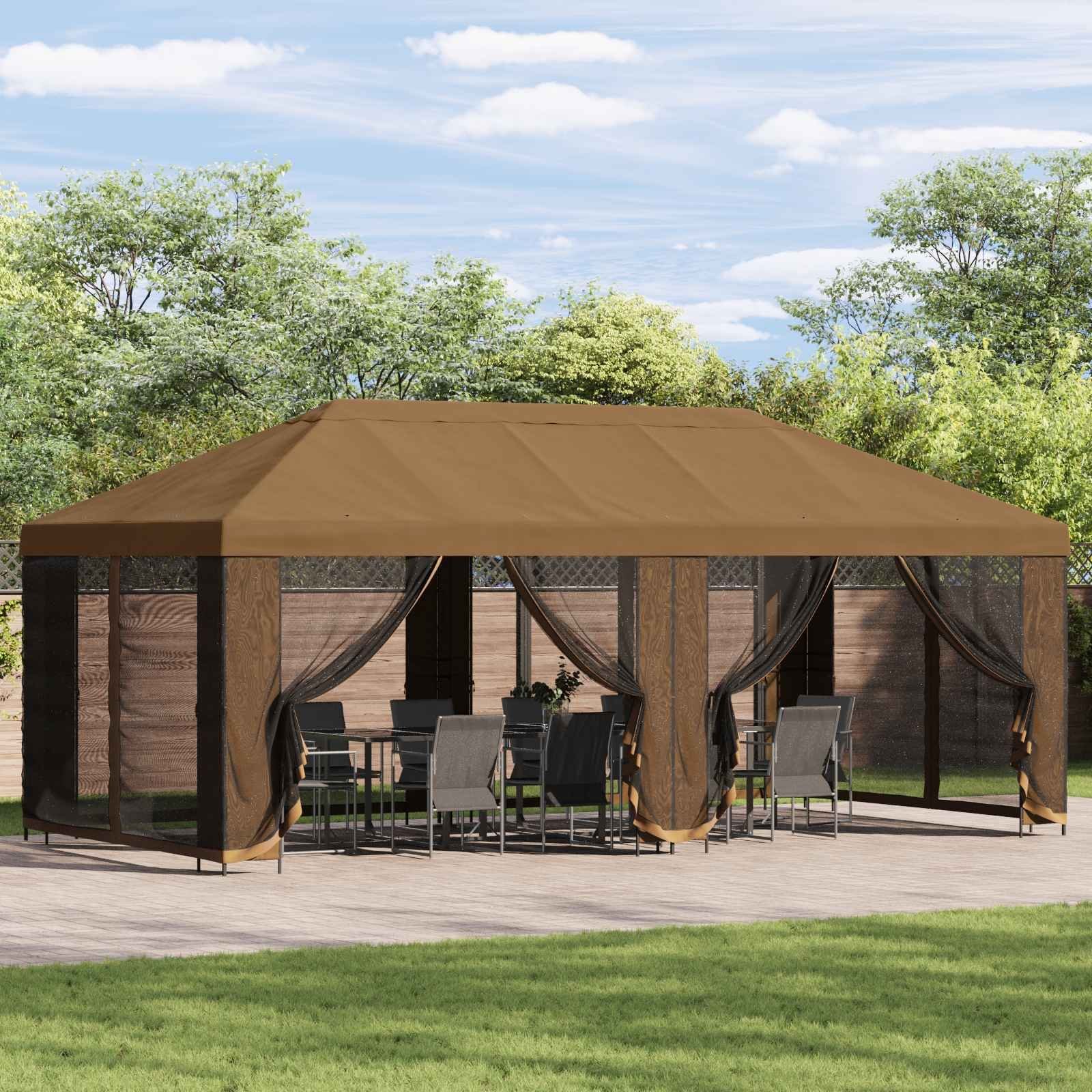 vidaXL Altana ogrodowa 6 x 3 m Beżowy Poliester i Stal 190
