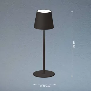 Lampa stołowa LED Tropea z akumulatorem czarna - Lampy ogrodowe - miniaturka - grafika 2