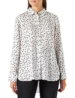 Koszule damskie - United Colors of Benetton Damska koszula 5uefdq02r biała, wzór czarne plamy 68a, duża - miniaturka - grafika 1