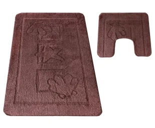 Zestaw brązowych dywaników pod wannę i WC D2-K91 - Dywaniki łazienkowe Zestaw brązowych dywaników pod wannę i WC D2-K91 - Dywaniki łazienkowe - miniaturka - grafika 1