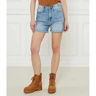 Spodnie sportowe damskie - Calvin Klein Jeans Jeansowe szorty Mom Fit - miniaturka - grafika 1